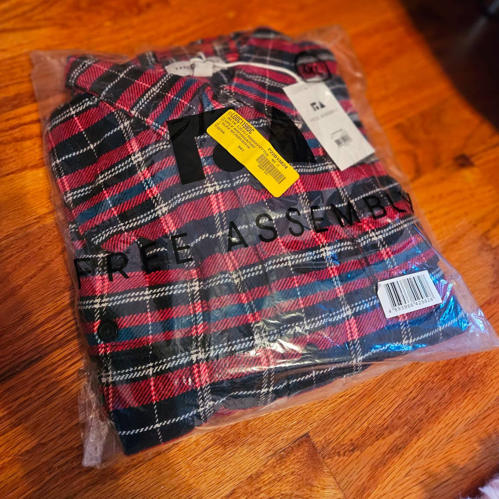 NWT! Free Assembly Men's Two-Pocket Flannel Shirt Plus Size XXL